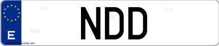 Matrícula de España NDD