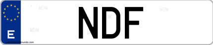 Matrícula de España NDF