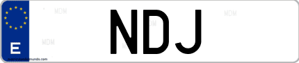 Matrícula de España NDJ
