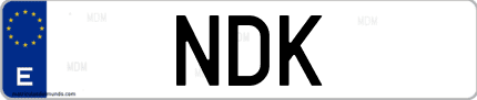 Matrícula de España NDK
