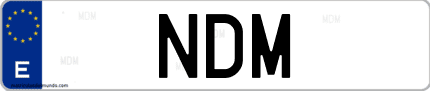 Matrícula de España NDM