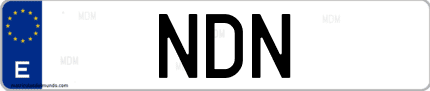 Matrícula de España NDN