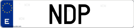 Matrícula de España NDP