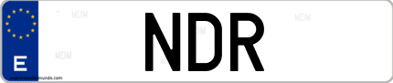 Matrícula de España NDR
