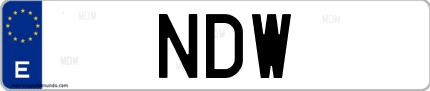 Matrícula de España NDW