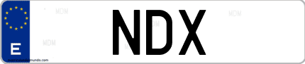 Matrícula de España NDX