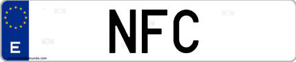 Matrícula de España NFC