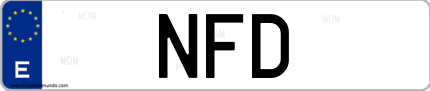 Matrícula de España NFD