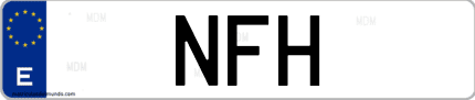 Matrícula de España NFH