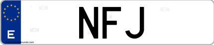 Matrícula de España NFJ