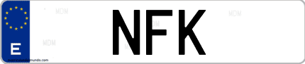 Matrícula de España NFK