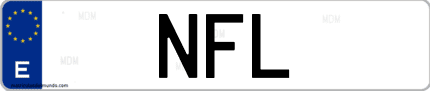 Matrícula de España NFL