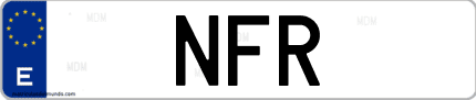 Matrícula de España NFR