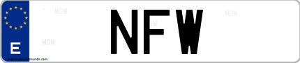 Matrícula de España NFW