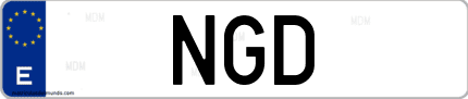 Matrícula de España NGD