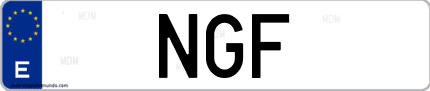 Matrícula de España NGF