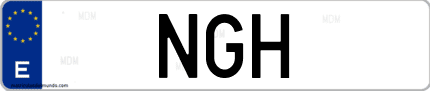 Matrícula de España NGH