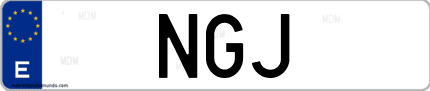 Matrícula de España NGJ