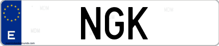 Matrícula de España NGK