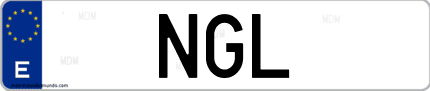 Matrícula de España NGL
