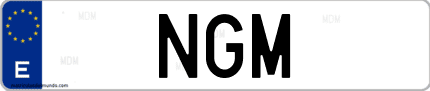 Matrícula de España NGM