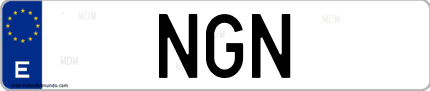 Matrícula de España NGN