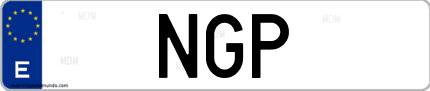 Matrícula de España NGP