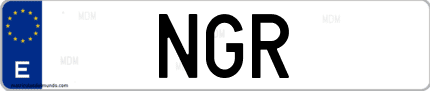 Matrícula de España NGR