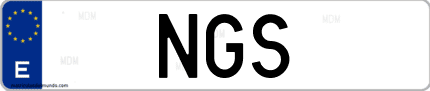 Matrícula de España NGS