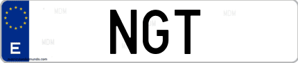 Matrícula de España NGT