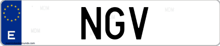 Matrícula de España NGV