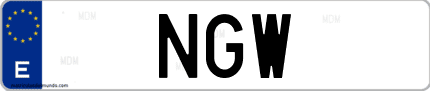 Matrícula de España NGW