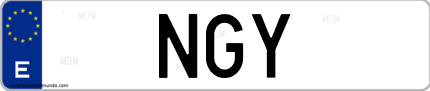 Matrícula de España NGY