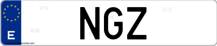 Matrícula de España NGZ