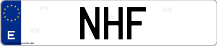 Matrícula de España NHF