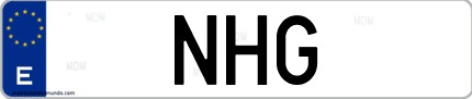 Matrícula de España NHG