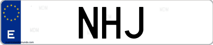 Matrícula de España NHJ