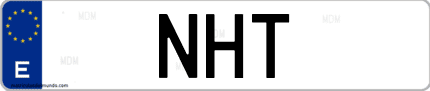 Matrícula de España NHT