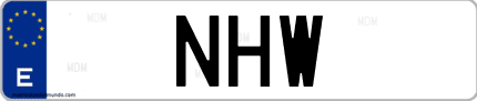 Matrícula de España NHW