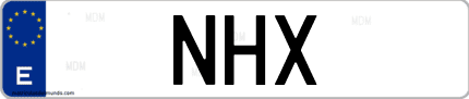 Matrícula de España NHX