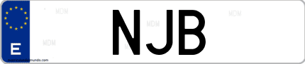 Matrícula de España NJB
