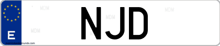 Matrícula de España NJD