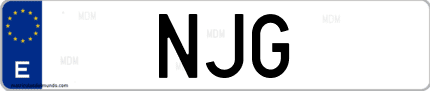 Matrícula de España NJG