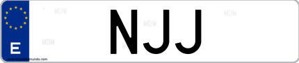 Matrícula de España NJJ