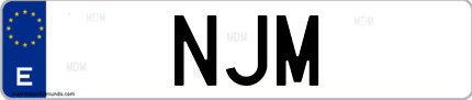 Matrícula de España NJM