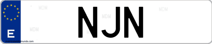 Matrícula de España NJN