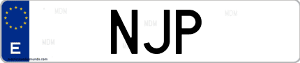 Matrícula de España NJP