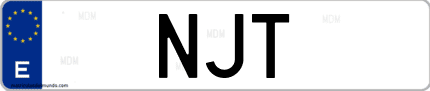 Matrícula de España NJT