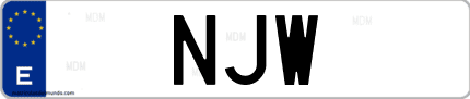 Matrícula de España NJW