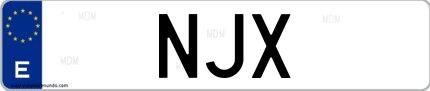 Matrícula de España NJX